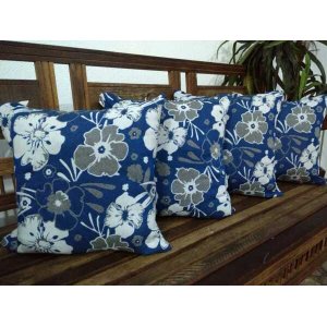 Kit 4 Capas de Almofadas Decorativas Jacquard Estampado Floral 3