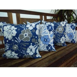 Kit 4 Capas de Almofadas Decorativas Jacquard Estampado Floral 3