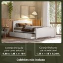 Ver imagem 4 de Cama Casal de Madeira com Cama Auxiliar Solteiro Woodstore