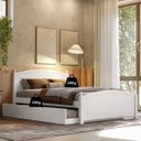Ver imagem 3 de Cama Casal de Madeira com Cama Auxiliar Solteiro Woodstore