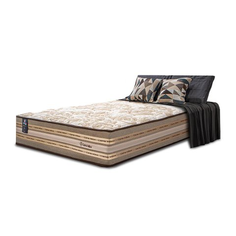 Colchão Solteiro CAMA INBOX Molas Ensacadas Pillow In 88x188x33 Cama inBox Duo Linem Bege
