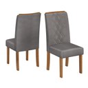 Ver imagem 4 de Conjunto Sala de Jantar Mesa Tampo Retangular Chanfrado Curvo Mad/vid 160 X 90cm Kiara Freijó Off Wh