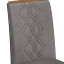 Ver imagem 5 de Conjunto Sala de Jantar Mesa Tampo Retangular Chanfrado Curvo Mad/vid 160 X 90cm Kiara Freijó Off Wh