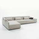 Ver imagem 2 de Sofá de Canto 5 Lugares com Chaise Lado Esquerdo em Sarja 336x196cm Off White