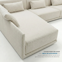 Ver imagem 6 de Sofá de Canto 5 Lugares com Chaise Lado Esquerdo em Sarja 336x196cm Off White