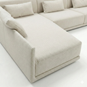 Ver imagem 5 de Sofá de Canto 5 Lugares com Chaise Lado Esquerdo em Sarja 336x196cm Off White
