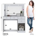Ver imagem 4 de Penteadeira Geisy 1 Porta 4 Gavetas Branco Hp - Bci Móveis