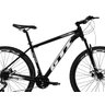 Bicicleta Mtb Aro 29 Gti Roma 21 Marchas e Freios a Disco Cor:preto+cinza;tamanho:17 - 2