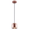 Luminária Pendente Lagos Detalhe Madeira Cozinha Bancada E27:Cobre/110V/220V - 1