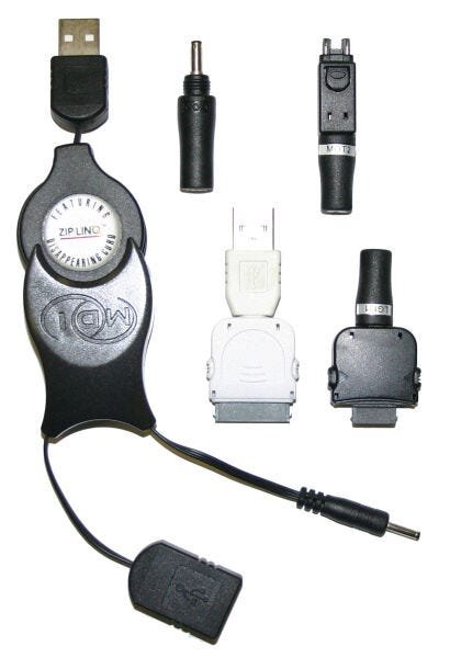 Multi-Carregador USB com Cabo Retrátil para Ipod, Nokia, Motorola, Lg e Samsung - 1