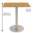 Ver imagem 3 de Mesa Bistrô Beta 112,50 Cm (alt) Disco Redondo Tampo Mdp Quadrado 60 Cm (larg) X 2,50 Cm (alt)