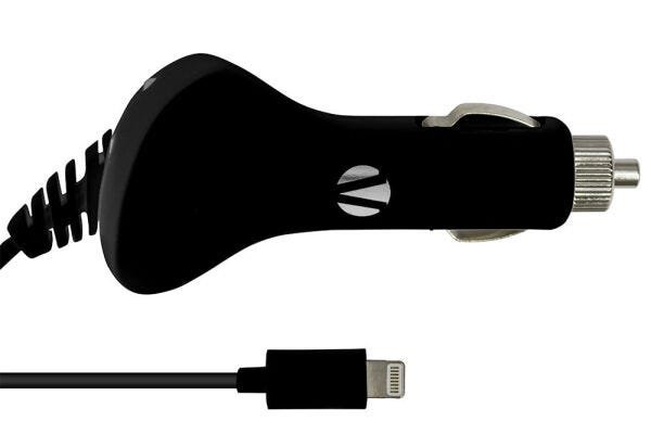 Carregador Veicular com Conector Lightning para Ipod, Iphone e Ipad Preta - 1