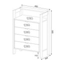 Ver imagem 3 de Closet Modulado Aberto com 4 Gavetas Az1012 Tecno Mobili - Nogal/preto