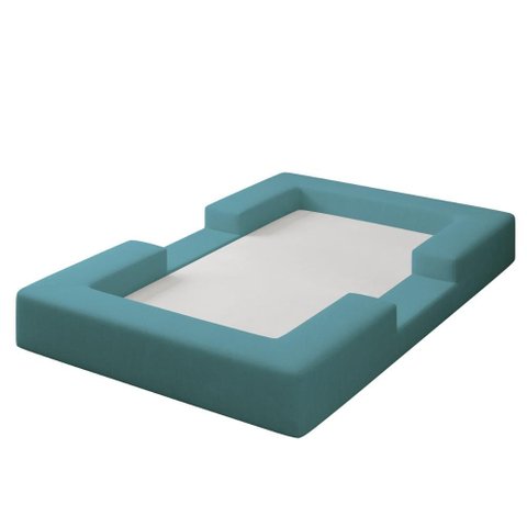 Cama Montessoriana Berço Infantil 100% Espuma Balaqui Decor Cor:azul