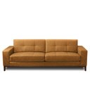 Ver imagem 5 de Sofá Decorativo Bruno 3 Lugares Sala de Estar 240cm Pés em Madeira Couro Caramelo Manchado G88 - Gra