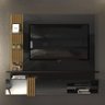 Painel Suspenso Ripado Galina para Tv de até 55” Preto Gloss/tronco Ripado - Pr Móveis - 2