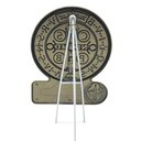 Ver imagem 4 de Adorno Medalha De São Bento De Mesa E Parede Metal Colorido