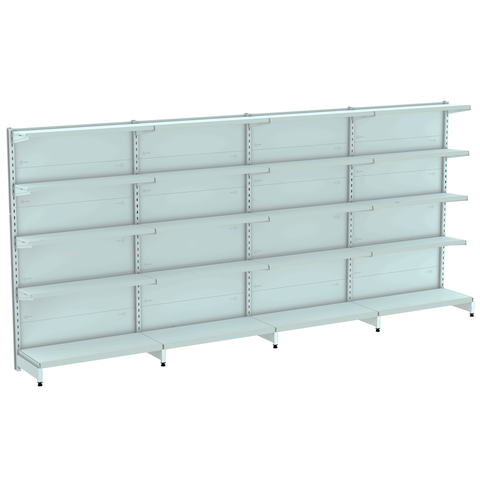 Gondola Parede 196 Amapa Flex Kit 4 Metros Branco SPE