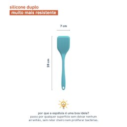 ESPÁTULA DE SILICONE DUPLO LISA - OIKOS - 2