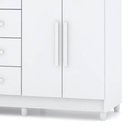 Ver imagem 5 de Cômoda para Quarto com Sapateira 2 Portas 4 Gavetas Lírio V02 Branco - Mpozenato
