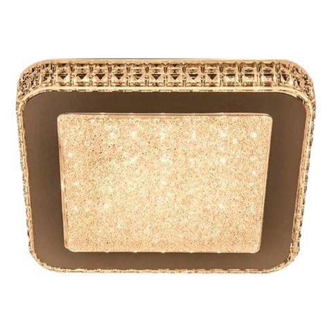 Plafon Acrilico Borda Espelhada LED Quadrado 3000K x 12W 28cm - Cod: Dcx00336