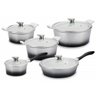 Conjunto de Panelas 5 Peças Cinza Antiaderente Induçao Hercules PA5000-5P - 1