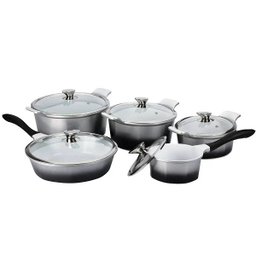 Conjunto de Panelas 5 Peças Cinza Antiaderente Induçao Hercules PA5000-5P - 2