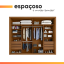 Ver imagem 6 de Guarda Roupas Casal com Espelho 2 Portas de Correr 6 Gavetas Imperador Madeirado / Areia Zanzini