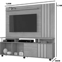 Ver imagem 3 de Rack e Painel Atraente Tv 70" Jcm Movelaria - Cinamomo/off