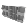 3 Organizadores para Brinquedos 100% Mdf - 1