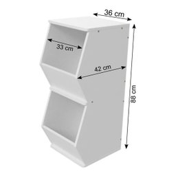 3 Organizadores para Brinquedos 100% Mdf - 3