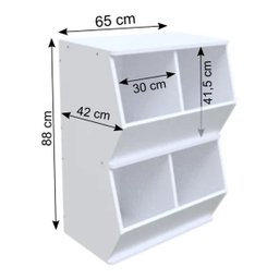 3 Organizadores para Brinquedos 100% Mdf - 4