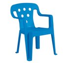 Ver imagem 1 de Cadeira Plástica Tipo Poltrona Kids Azul 15151554 Mor