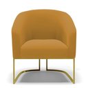 Ver imagem 2 de Poltrona Sala Decorativa Kit 2 Stella Base Industrial Dourada Veludo Mostarda D03 - D’Rossi