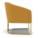 Ver imagem 4 de Poltrona Sala Decorativa Kit 2 Stella Base Industrial Dourada Veludo Mostarda D03 - D’Rossi