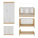 Ver imagem 3 de Quarto de Bebê Completo Berço Americano 3 em 1 Colchão Encanto Multimóveis Mp4605 Madeirado/