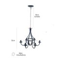 Ver imagem 2 de lustre luminária ferro medieval 6 braços decoração rústico artesanal ouro velho