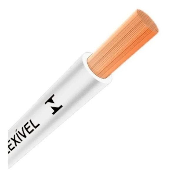 Fio Elétrico Cabo Flexível 1,5mm Rolo com 100 Metros Branco - 4