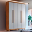 Ver imagem 1 de Guarda Roupa Solteiro Heros 4 Portas com Pés Moderna