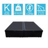 Base Cama Box Baú Blindado Bipartido King Size Corino Preto 43x193x203 - 2