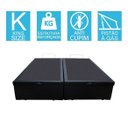 Ver imagem 2 de Base Cama Box Baú Blindado Bipartido King Size Corino Preto 43x193x203