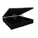 Ver imagem 1 de Base Cama Box Baú Blindado Bipartido King Size Corino Preto 43x193x203