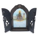 Ver imagem 2 de Capela Oração de Mesa Nossa Senhora Aparecida MDF com Porta Vazada