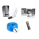 Ver imagem 1 de Kit Porteiro Eletrônico HDl com Fechadura de Vidro Botoeira e Cabo