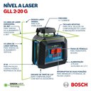 Ver imagem 5 de Nível Laser Verde Profissional Alcance 10m Gll 2-20g Bosch 01 Unidade