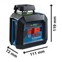 Ver imagem 3 de Nível Laser Verde Profissional Alcance 10m Gll 2-20g Bosch 01 Unidade