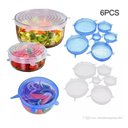 Ver imagem 6 de Tampas Silicone Universal 6 Tamanhos P/ Potes de Alimentos