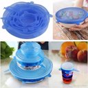 Ver imagem 5 de Tampas Silicone Universal 6 Tamanhos P/ Potes de Alimentos