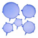 Ver imagem 1 de Tampas Silicone Universal 6 Tamanhos P/ Potes de Alimentos