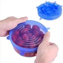 Ver imagem 2 de Tampas Silicone Universal 6 Tamanhos P/ Potes de Alimentos